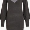 Vila Robes Robes En Maille Femme Anthracite / Gris Clair -Edited You Boutique 69e80da02eec00de29dbfb9e811b4d86
