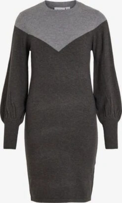 Vila Robes Robes En Maille Femme Anthracite / Gris Clair