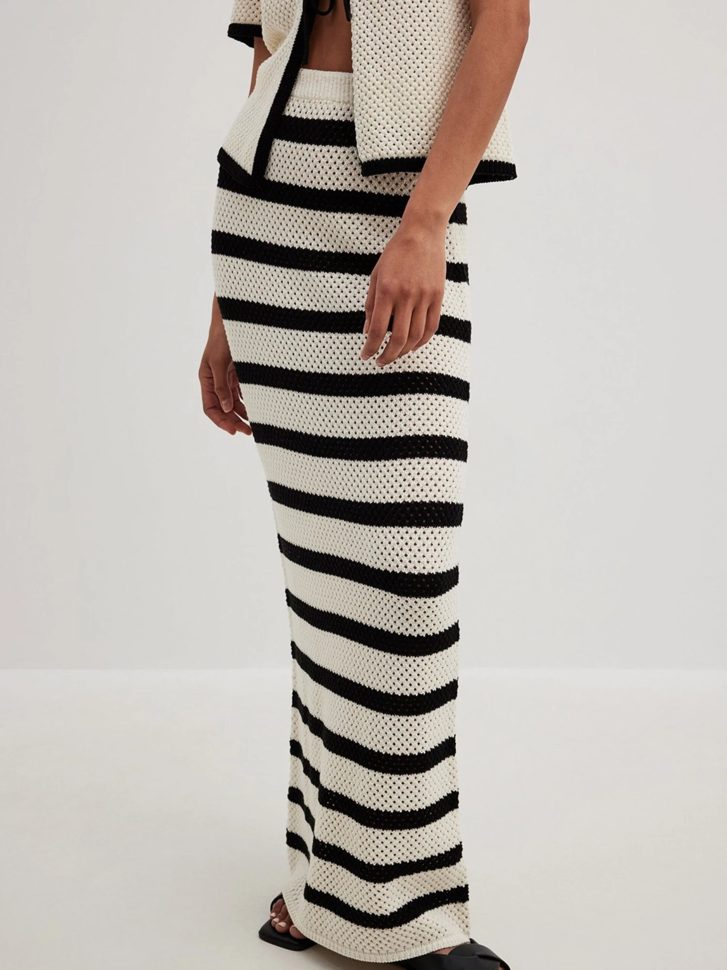 NA-KD Jupes Longues Jupe Femme Beige / Noir 3 NA-KD Jupes Longues Jupe Femme Beige / Noir