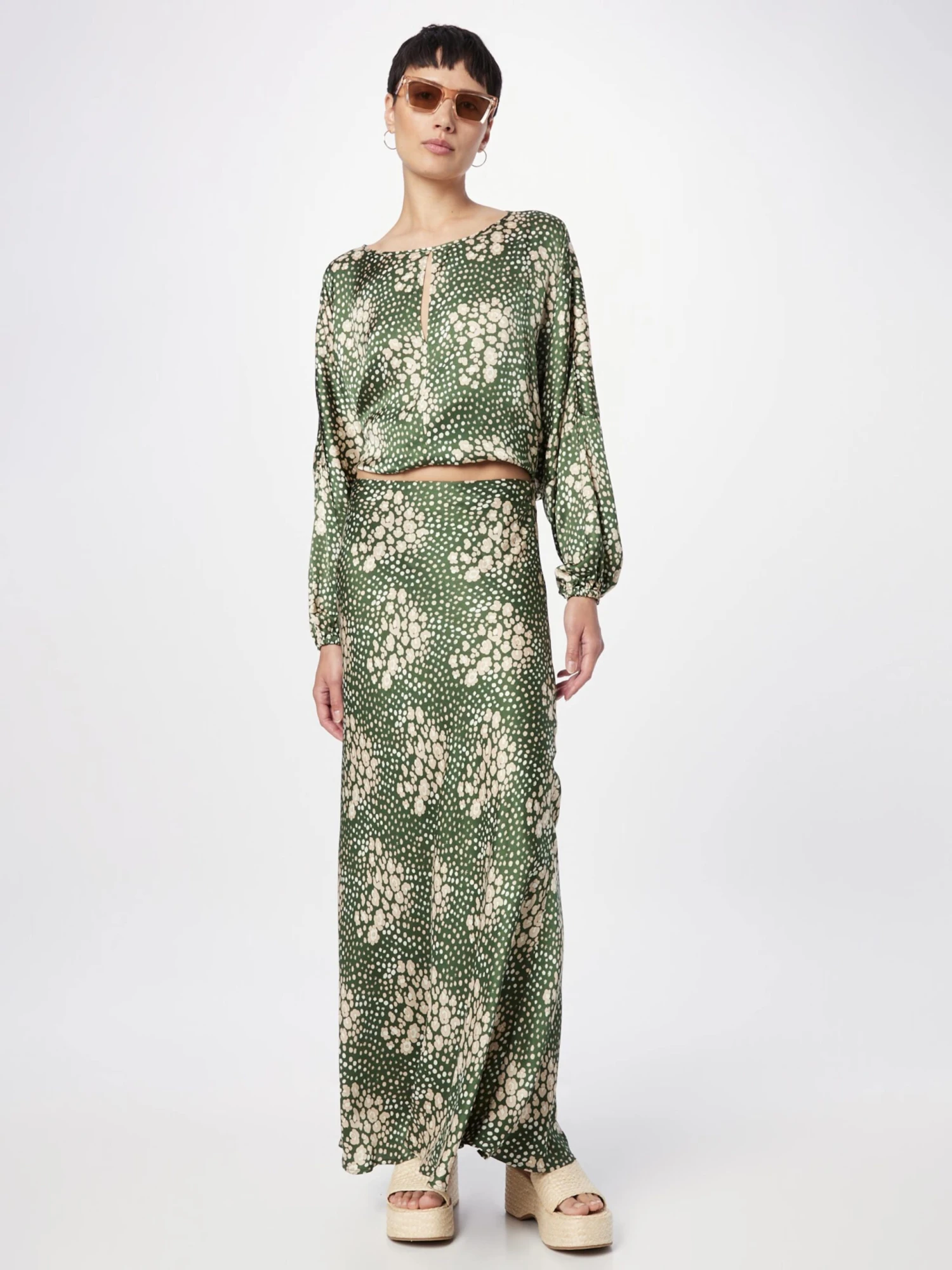 Jupes Longues Jupe HALLIE Femme Olive 7 Jupes Longues Jupe HALLIE Femme Olive – Image 5