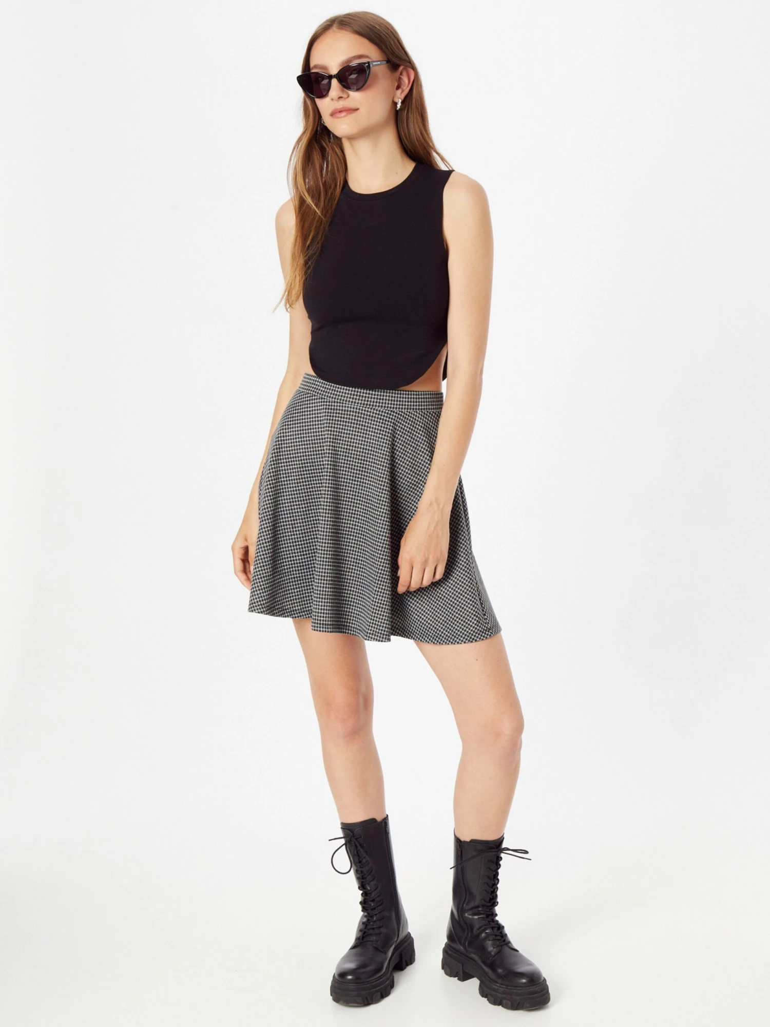 ONLY Mini-jupes Jupe Lina Femme Noir / Blanc 7 ONLY Mini-jupes Jupe Lina Femme Noir / Blanc – Image 5