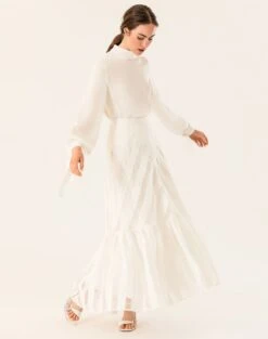 IVY OAK Jupes Longues Jupe Femme Blanc / Blanc Naturel 13 IVY OAK Jupes Longues Jupe Femme Blanc / Blanc Naturel -Edited You Boutique 788dca7014e7abe8473297412a30fae2