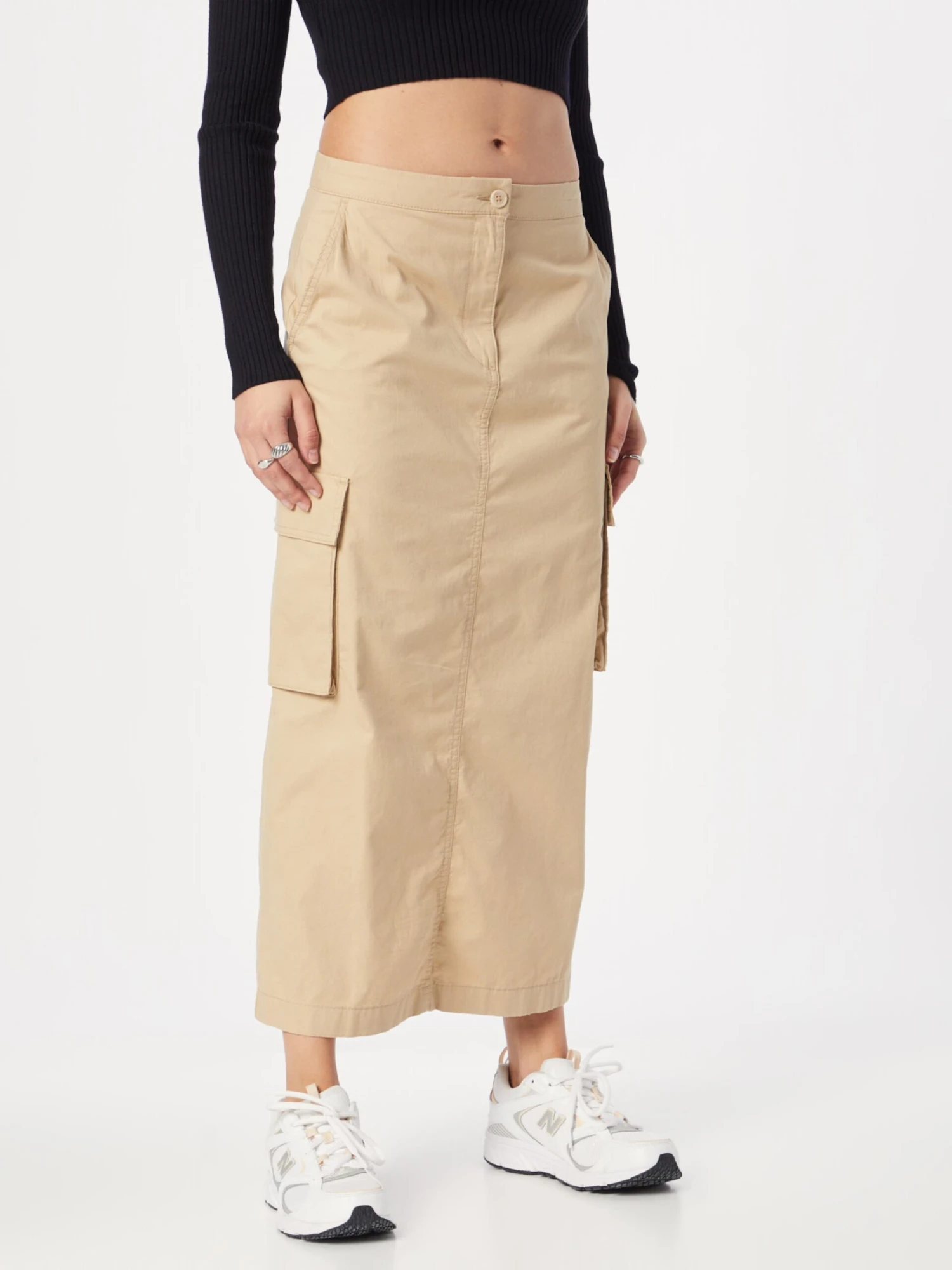 Monki Jupes Longues Jupe Femme Beige 5 Monki Jupes Longues Jupe Femme Beige – Image 3