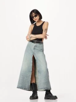 WEEKDAY Jupes Longues Jupe Anaheim Femme Bleu 11 WEEKDAY Jupes Longues Jupe Anaheim Femme Bleu -Edited You Boutique 7ae4e589466614f71ab7b20c7c9ee3ca