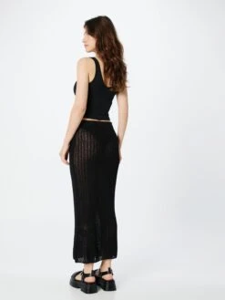 WEEKDAY Jupes Longues Jupe Ada Femme Noir -Edited You Boutique 81c9e9a65f0f47788087719d2d24a93c