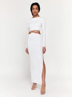 Jupes Longues Jupe Christin Femme Blanc -Edited You Boutique 856b51de52b4194670c4b2411c0b64b4