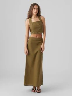Vero Moda Jupes Longues Jupe Mathilde Femme Olive -Edited You Boutique 875d18b102ea7b3dc6140d1197c9c3ce