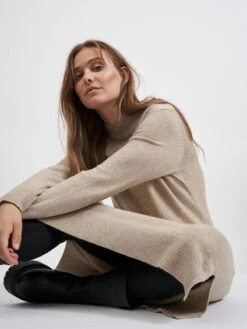 Vila Robes Robes En Maille Ril Femme Cappuccino -Edited You Boutique 8773e1345c39b97c4a70c219cbb3e843