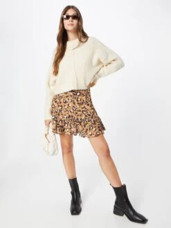 COLOURFUL REBEL Mini-jupes Jupe Carey Femme Cognac / Noisette -Edited You Boutique 8a6a6948a306029e61a02f59dc1d3fcd