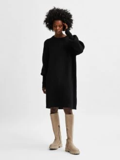 Selected Femme Robes Robes En Maille Lulu Femme Noir -Edited You Boutique 8ab5b4bf26faf90030fca23d9adffbf7