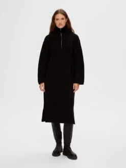 Selected Femme Robes Robes En Maille Bloomie Femme Noir -Edited You Boutique 8b803001a5b080225d888ac21f16233a