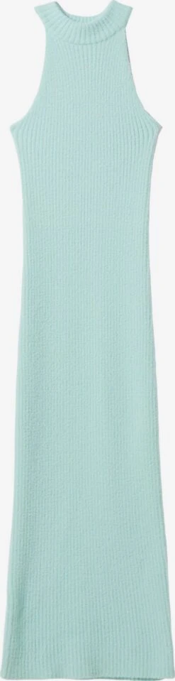 BERSHKA Robes Robes En Maille Femme Bleu Clair
