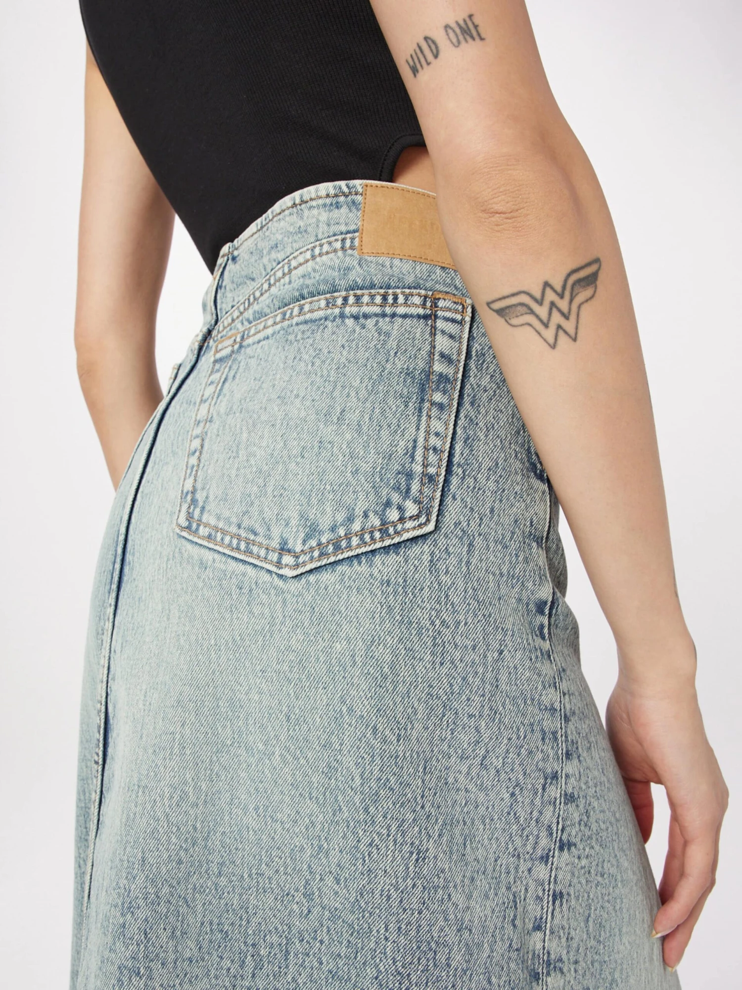 WEEKDAY Jupes Longues Jupe Anaheim Femme Bleu 4 WEEKDAY Jupes Longues Jupe Anaheim Femme Bleu – Image 2