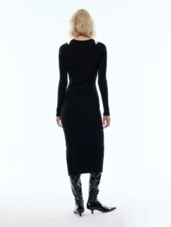 EDITED Robes Robes En Maille Yandra Femme Noir -Edited You Boutique 92c5da5a45ddf558668195edb4a52288