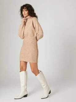 Robes Robes En Maille Hydrangea Femme Beige Chiné -Edited You Boutique 93b4e7b488ea5f7efc0c071cf6835113