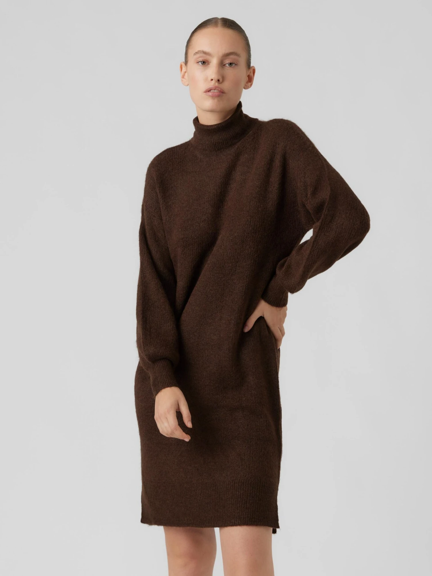Vero Moda Robes Robes En Maille FILENE Femme Brun Foncé 4 Vero Moda Robes Robes En Maille FILENE Femme Brun Foncé – Image 2