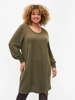 Zizzi Robes Robes En Maille LUCCA Femme Vert -Edited You Boutique 984e1a3651de800d22d3be5122c17123