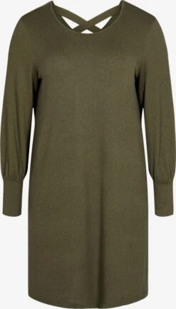 Zizzi Robes Robes En Maille LUCCA Femme Vert