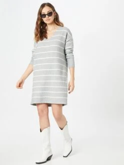 Vero Moda Robes Robes En Maille DOFFY Femme Gris Clair -Edited You Boutique 9c6b0c10c22704f8c4aa38d840963fdd