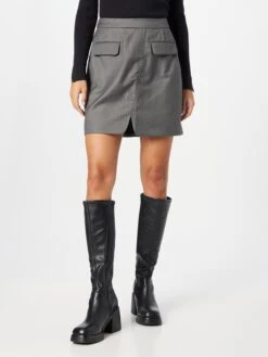Pieces Mini-jupes Jupe OFELIA Femme Gris Foncé -Edited You Boutique a04d8cf8ddd6060aa3040f187ad4c663