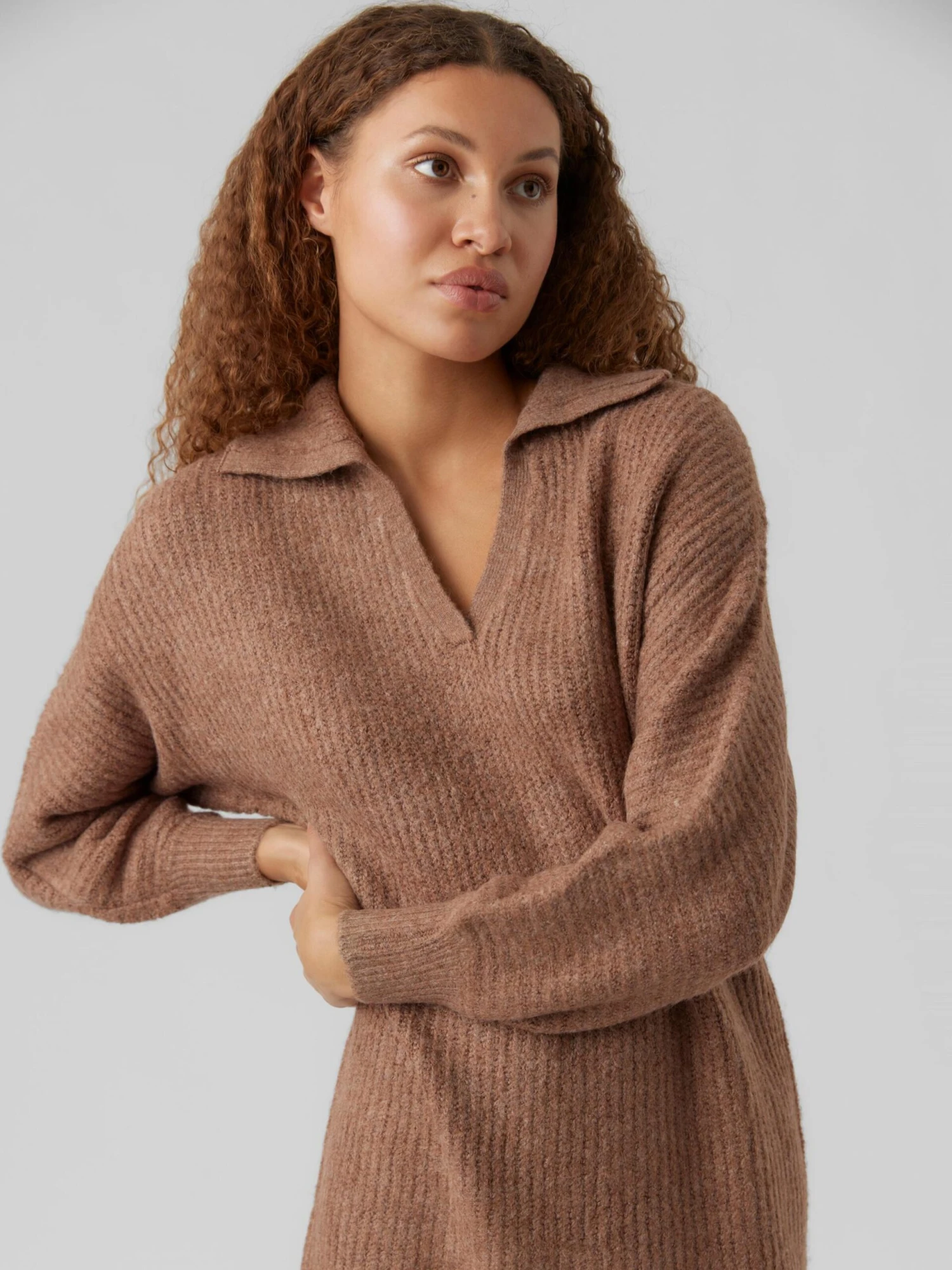 Vero Moda Robes Robes En Maille Filene Femme Marron 7 Vero Moda Robes Robes En Maille Filene Femme Marron – Image 5