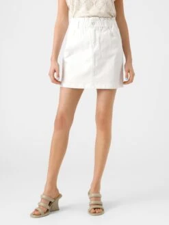 Vero Moda Mini-jupes Jupe WILD ALMA Femme Blanc -Edited You Boutique a6af8dbef90b35d06c8c03713d2a06a3