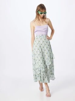 COLOURFUL REBEL Jupes Longues Jupe Femme Azur / Bleu Clair -Edited You Boutique a885d2b1b2a3c0aae242a772e462c2f3