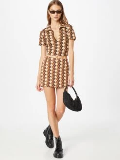 Motel Mini-jupes Jupe Ima Femme Marron / Cappuccino / Noisette -Edited You Boutique a92da47239a4486acc5b442c0b3d8d4c