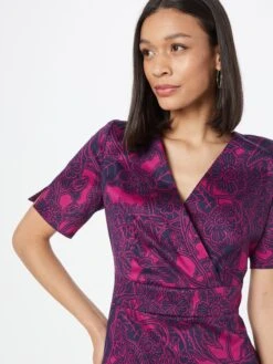 Comma Robes Fourreaux Robe Fourreau Femme Violet -Edited You Boutique ad558464cf1a430a9d73b8c49ba16e3e