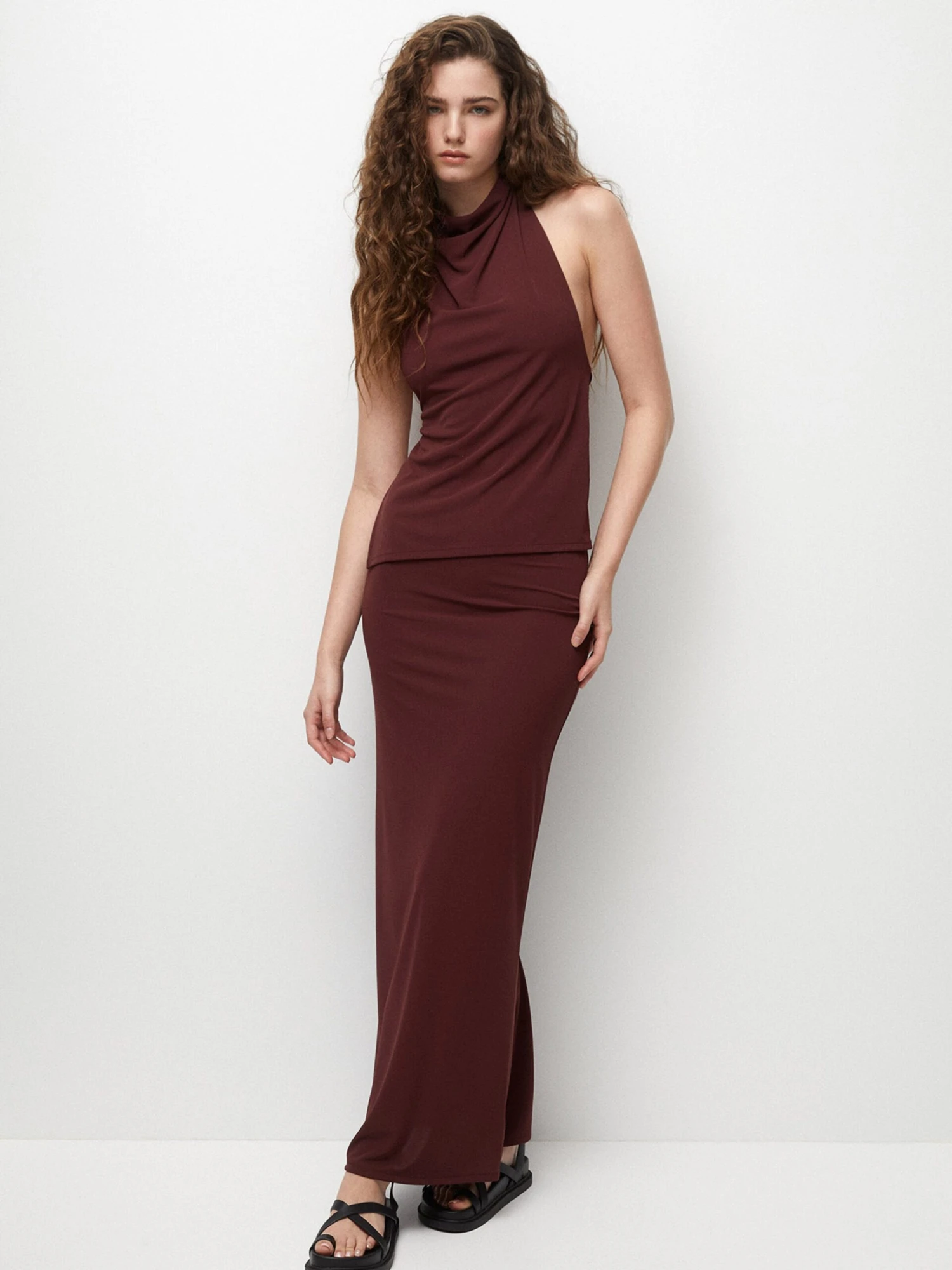 PULL & BEAR Jupes Longues Jupe Femme Mûre 4 PULL & BEAR Jupes Longues Jupe Femme Mûre – Image 2