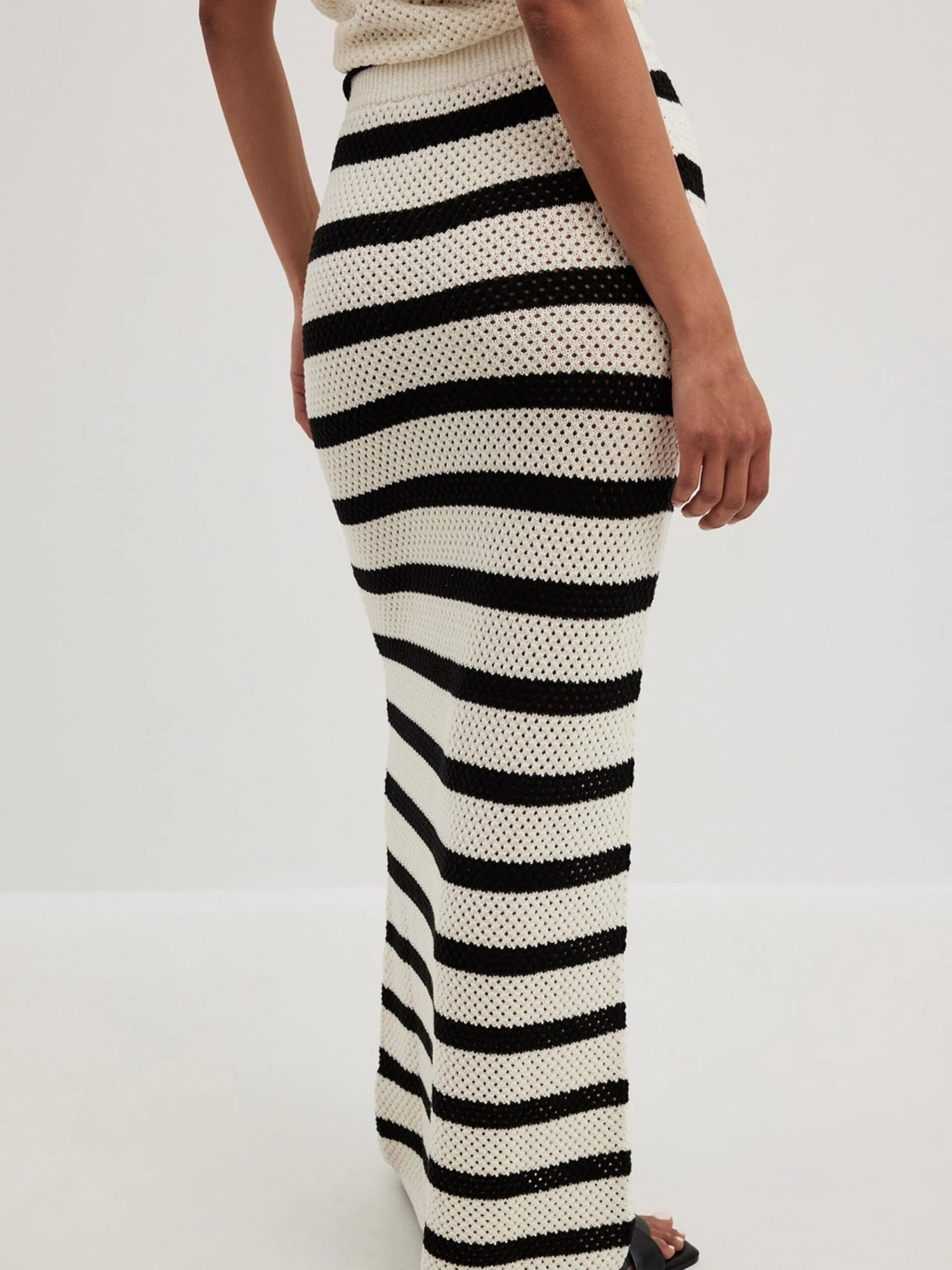 NA-KD Jupes Longues Jupe Femme Beige / Noir 5 NA-KD Jupes Longues Jupe Femme Beige / Noir – Image 3