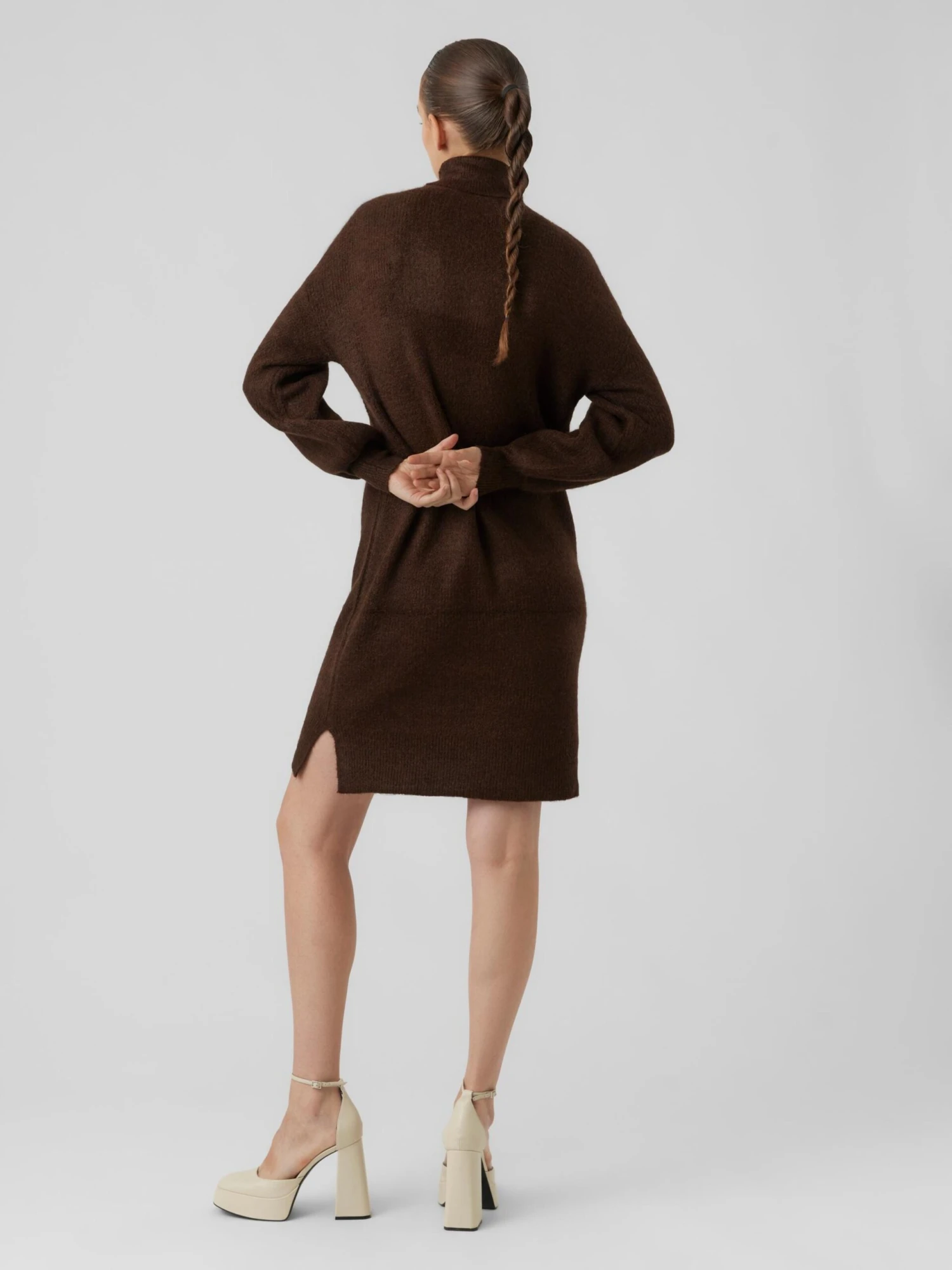 Vero Moda Robes Robes En Maille FILENE Femme Brun Foncé 5 Vero Moda Robes Robes En Maille FILENE Femme Brun Foncé – Image 3