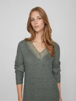 Vila Robes Robes En Maille Glacy Femme Vert Foncé -Edited You Boutique b4ba3529da0ed20a42da64ef8a5c3c97