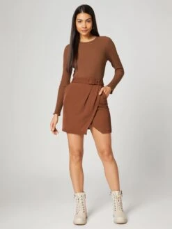 Mini-jupes Jupe Armina Femme Marron -Edited You Boutique b795a056240fa1ab7c69e0d8f1c90673