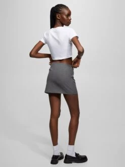 PULL & BEAR Mini-jupes Jupe Femme Gris Chiné -Edited You Boutique b95a990d4cce8f9041493a35138fcb1c