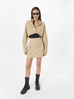 Calvin Klein Jeans Mini-jupes Jupe Femme Beige / Beige Foncé -Edited You Boutique c0269ad226b986d3c1160acbbdc09a4c