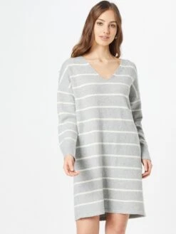 Vero Moda Robes Robes En Maille DOFFY Femme Gris Clair -Edited You Boutique c14704dc1fad6d3c563cbab50403e224