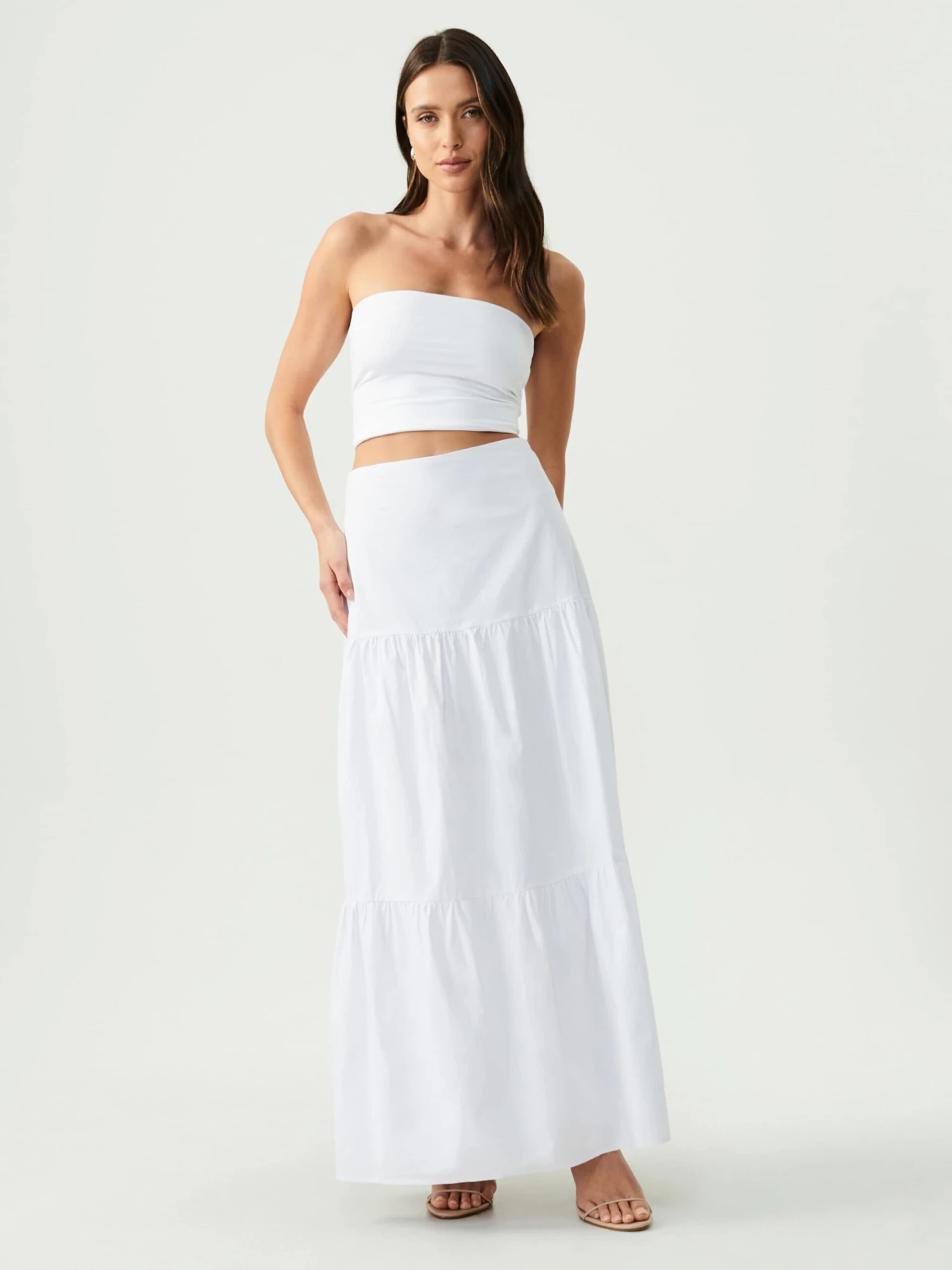 Jupes Longues Jupe CASEY Femme Blanc 5 Jupes Longues Jupe CASEY Femme Blanc – Image 3