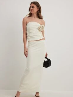 NA-KD Jupes Longues Jupe Femme Blanc -Edited You Boutique c25be437fb5a4a00cec292310e3d7da8