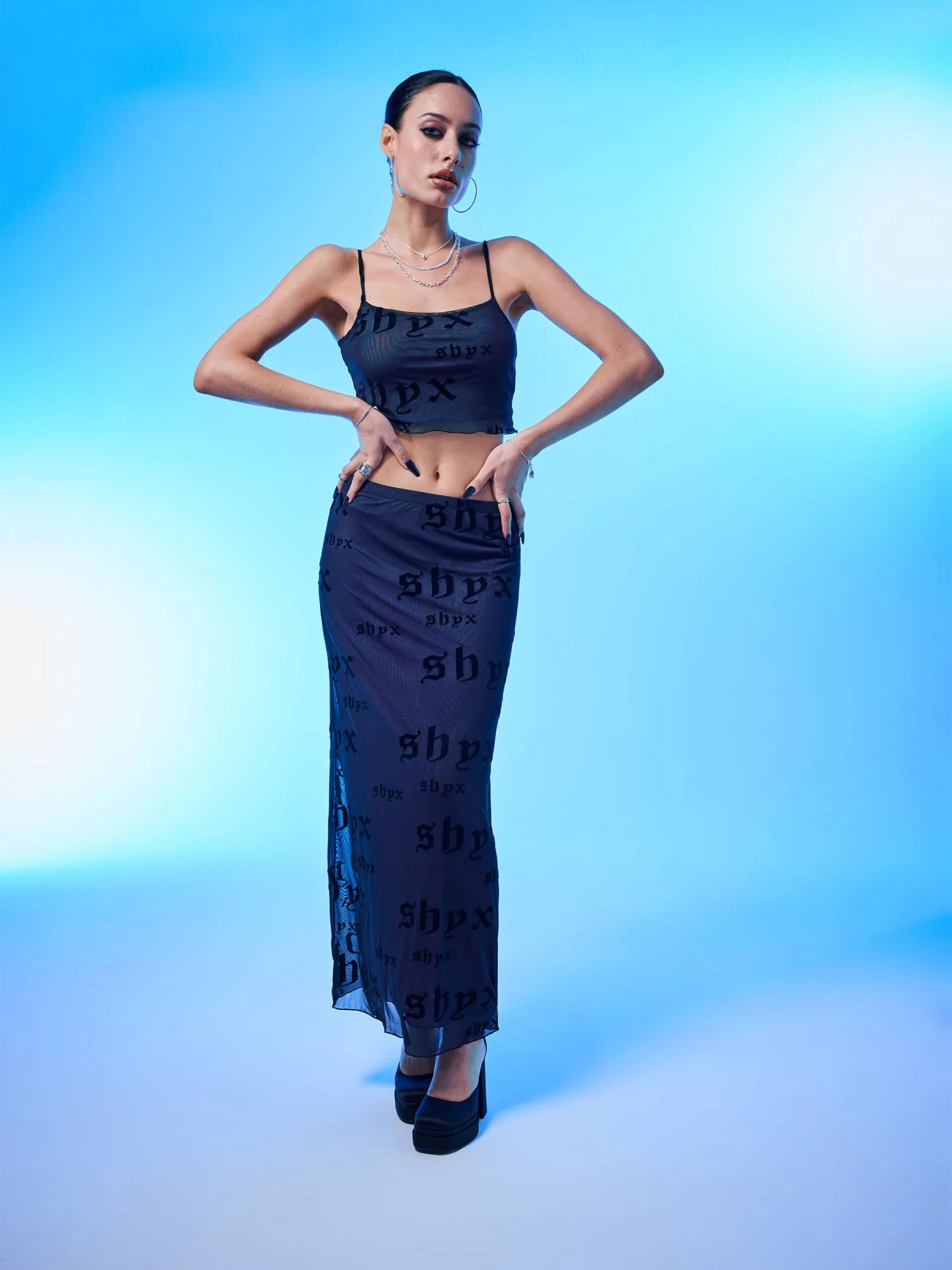 Jupes Longues Jupe Juana Femme Noir 6 Jupes Longues Jupe Juana Femme Noir – Image 4