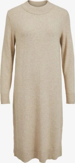 Vila Robes Robes En Maille Ril Femme Cappuccino