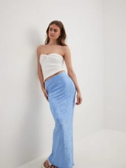 NA-KD Jupes Longues Jupe Femme Bleu Clair -Edited You Boutique c6127076b5f68826d512c91d55d610bd