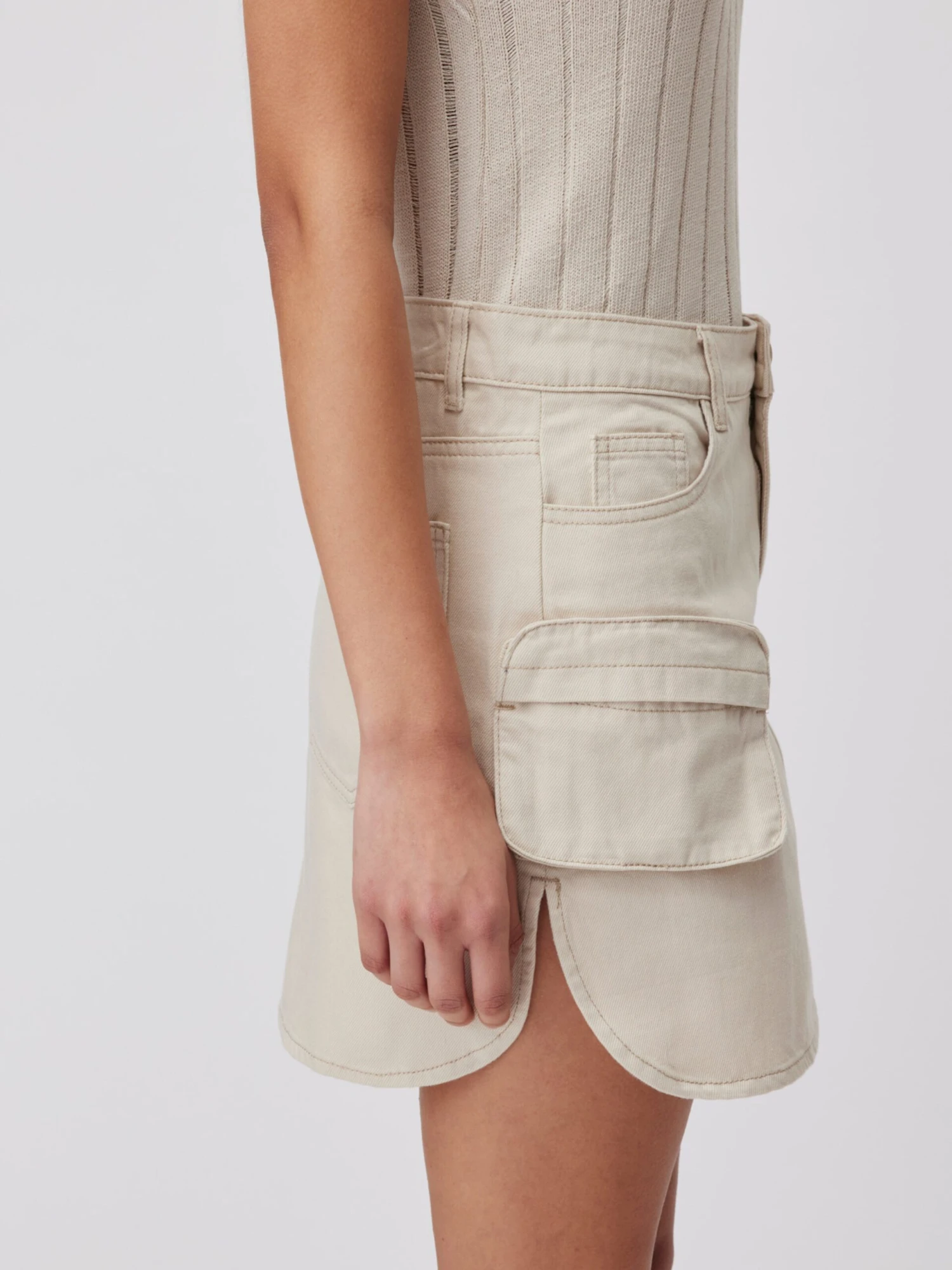 Mini-jupes Jupe Tanisha Femme Crème 5 Mini-jupes Jupe Tanisha Femme Crème – Image 3