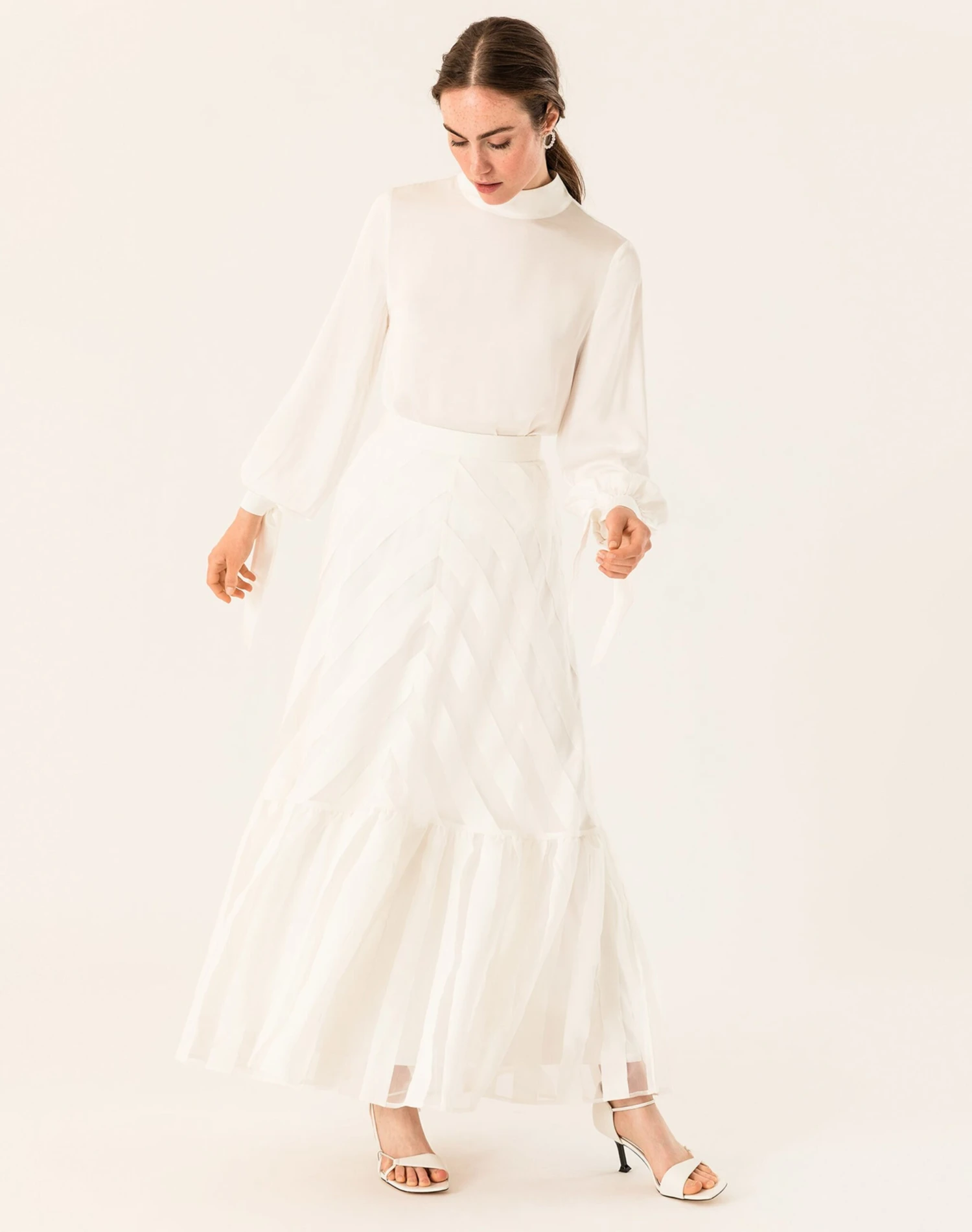 IVY OAK Jupes Longues Jupe Femme Blanc / Blanc Naturel 5 IVY OAK Jupes Longues Jupe Femme Blanc / Blanc Naturel – Image 3