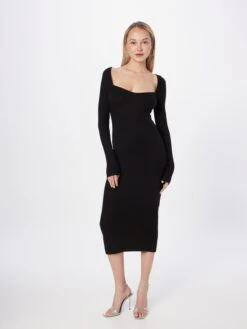 Gina Tricot Robes Robes En Maille Alva Femme Noir -Edited You Boutique cf691c62f8b36f86dfe49abce4002035