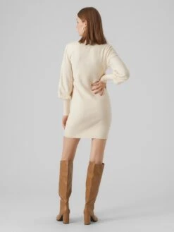 Vero Moda Robes Robes En Maille HOLLY Femme Beige -Edited You Boutique d1a8ee50f237535e0b161836fb296ee8