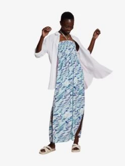 ESPRIT Robes De Plage Vêtement De Plage Femme Bleu / Blanc -Edited You Boutique d45c6e89ebaf4885cbc325ce0793daa3