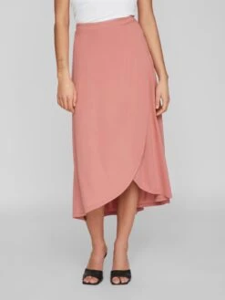 Vila Jupes Longues Jupe Femme Rouge Pastel -Edited You Boutique d90e8d02243ee748aadb61163c6bcea9