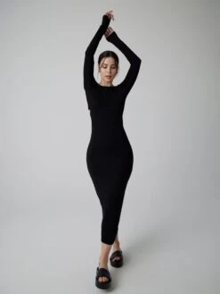 Robes Robes En Maille Caroline Femme Noir -Edited You Boutique d915fdd464313e0071975043a1037547