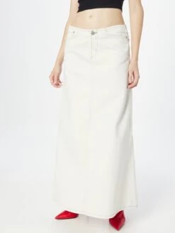 WEEKDAY Jupes Longues Jupe Anaheim Femme Blanc -Edited You Boutique dca0ac50ec1804a88039b5ade4d9bc49